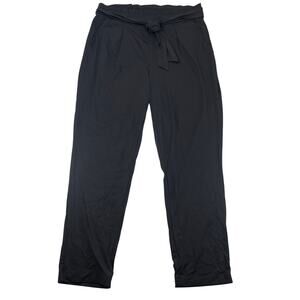 Bagatelle Collection Black Tie Waist Tapered Pants Size M Women's Paperbag Chic